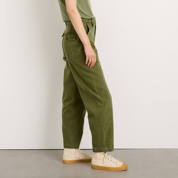 Alex Mill Phoebe Cargo Pants Army Green - Picture 3 of 7